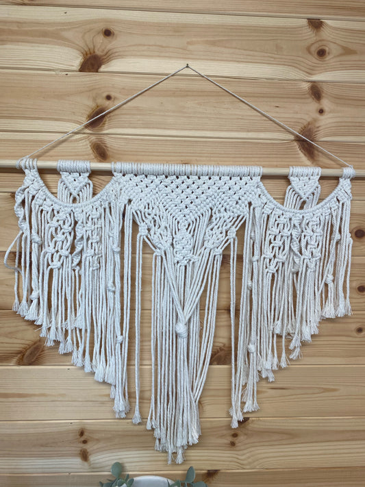 Hanging macrame piece